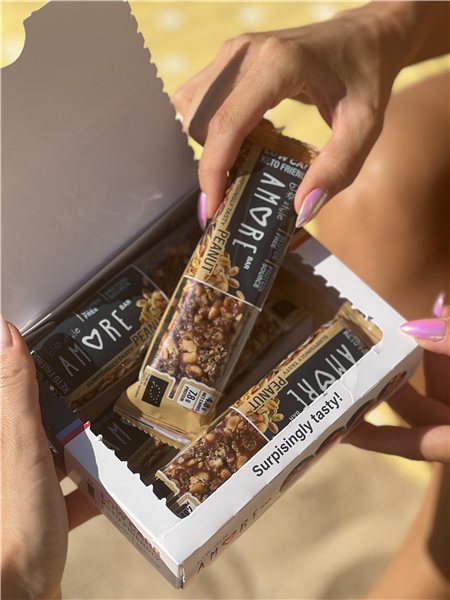 Barrita Amore Low Carb Cacahuetes 40g-detalle