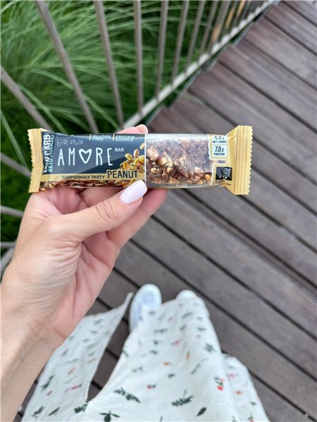 Barrita Amore Low Carb Cacahuetes 40g-lateral