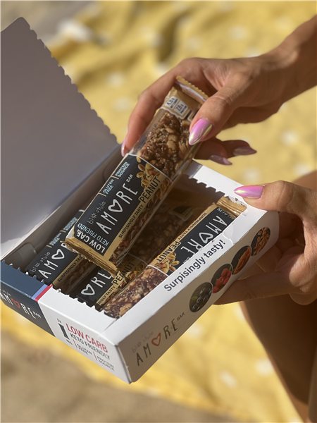 Barrita Amore Low Carb Cacahuetes 40g-trasera