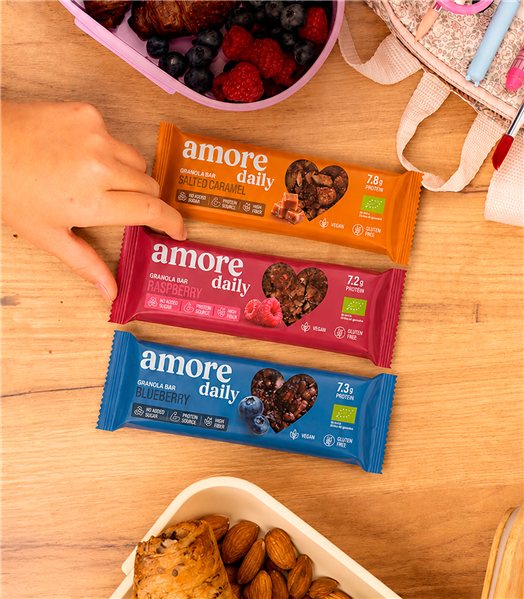 Amore Low Carb Himbeeren Riegel 40g-lateral