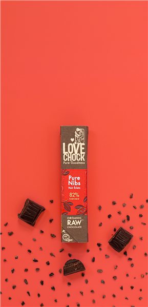 Barrita de Chocolate Negro 82% Sin azúcar Ecológico-trasera