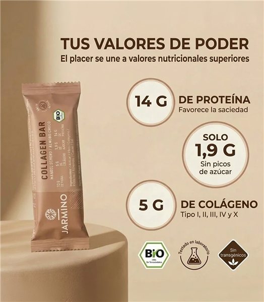 BIO Collagen Bar Almonds and Cocoa 55g-lateral
