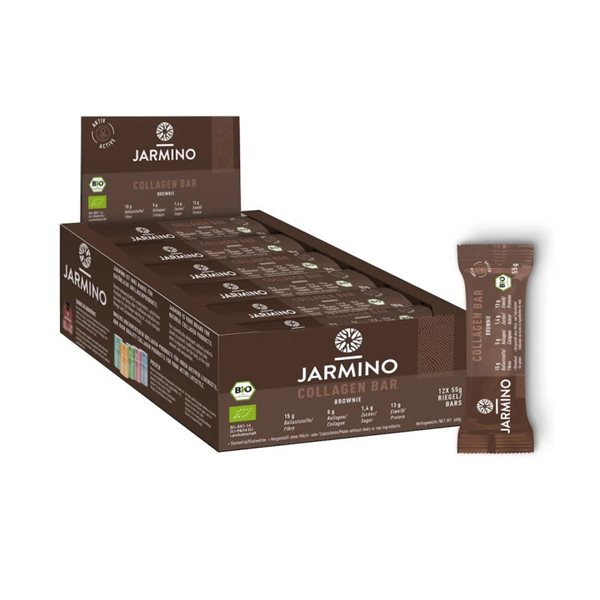 Barrita de Colageno Brownie BIO 12x55g Jarmino-lateral