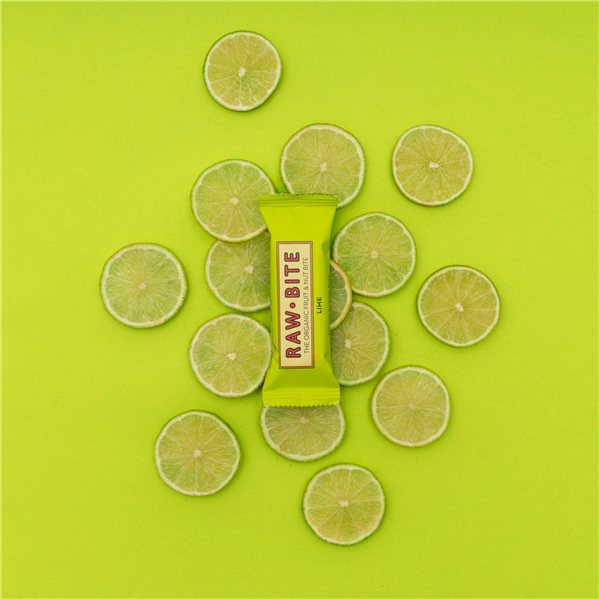RawBite Lime and Ginger Organic Energy Bar-lateral