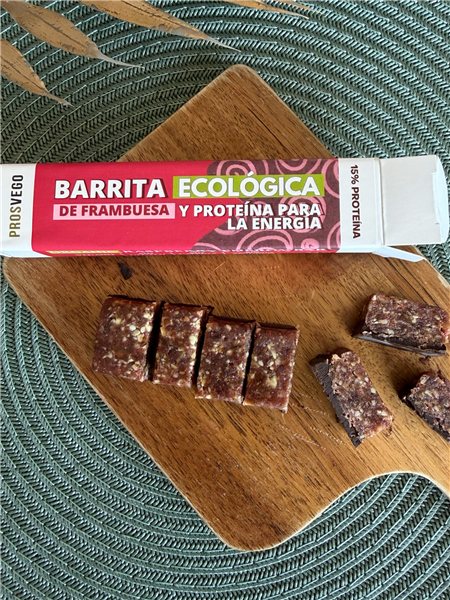 Barrita Proteica de Frambuesa, Cacao y Algarroba-lateral