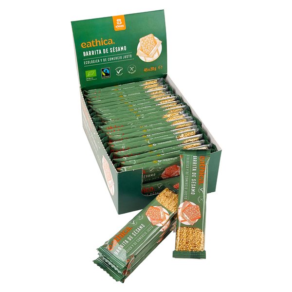 Veganer Sesamriegel eathica. BIO 20 g-izquierda