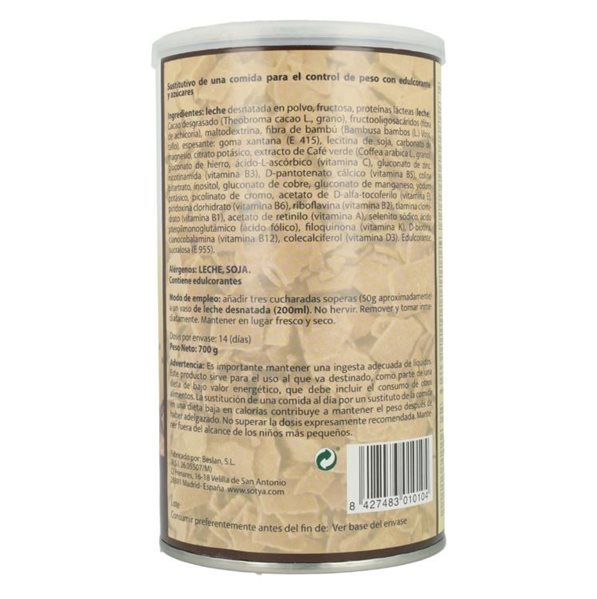 SATIATING CHOCOLATE POWDER SHAKE 700 GR-detalle