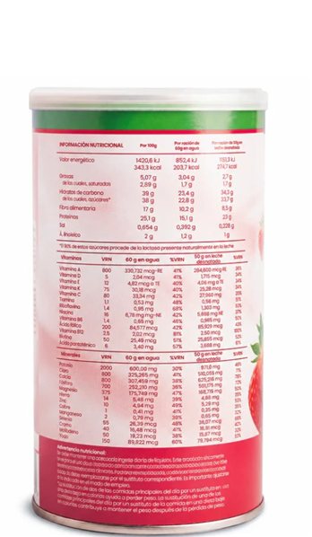 Shake rassasiant en poudre fraise 600 g-lateral