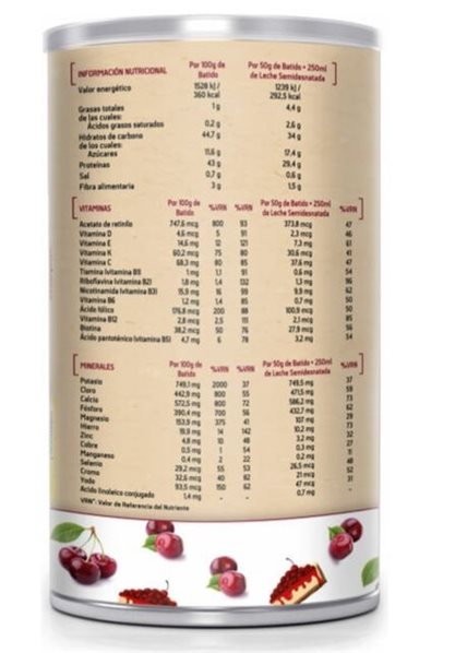 BATIDO SACIANTE POLVO CEREZA CHEESE CAKE 550 GR-trasera