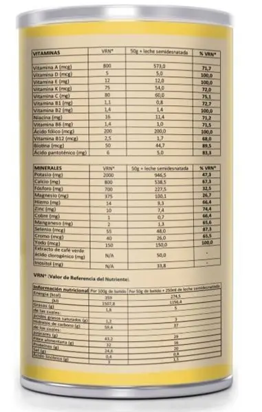 BATIDO SACIANTE POLVO VAINILLA 600 GR-lateral