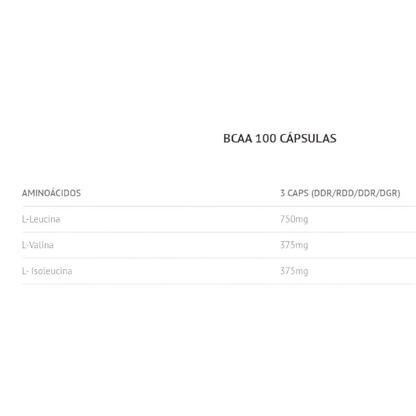 BCAA 500 Mg Fermentation Naturelle 100 Caps-detalle