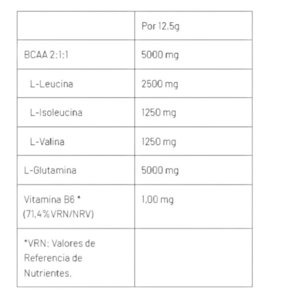 Bcaa+Glutamine 500 Gr-detalle