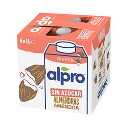 Alpro Unsweetened Almond Drink Box 6x1 L