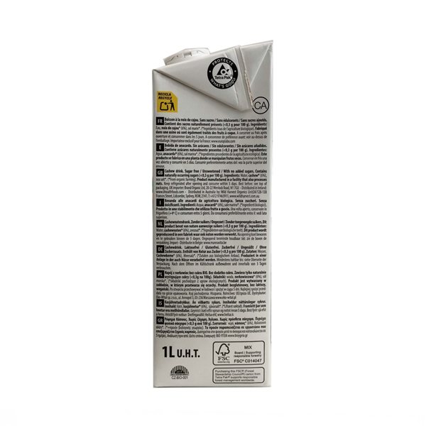 Ecomil Cashew Nature Drink Sugar-Free Organic 6x1L-izquierda