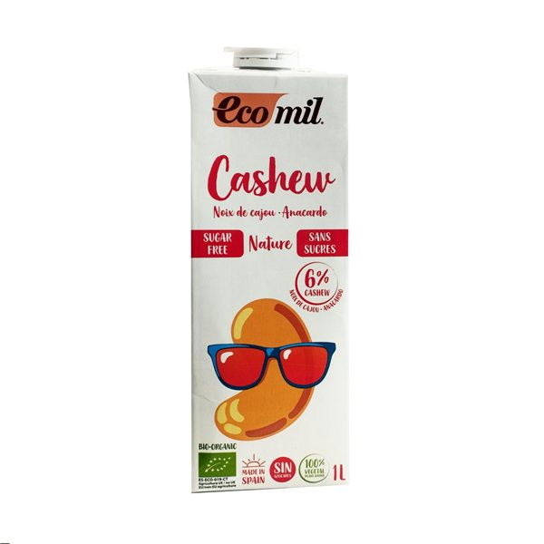 Boisson de Cajou (cashew) nature sans Sucre Bio 6x1L Ecomil-detalle