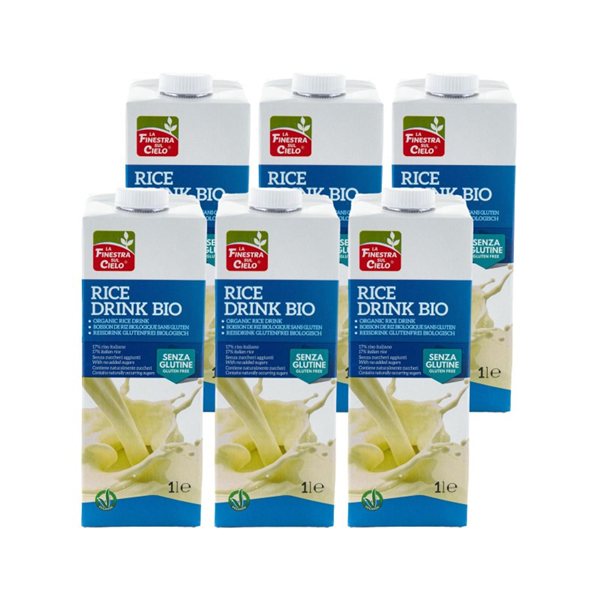 Bebida de Arroz sin gluten Bio 6x1l La Finestra-trasera