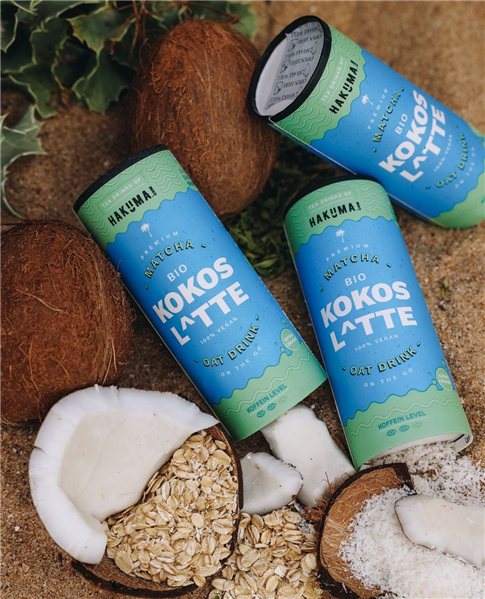 Matcha Latte with Coconut KOKOS LATTE Organic Oatmeal Drink-trasera