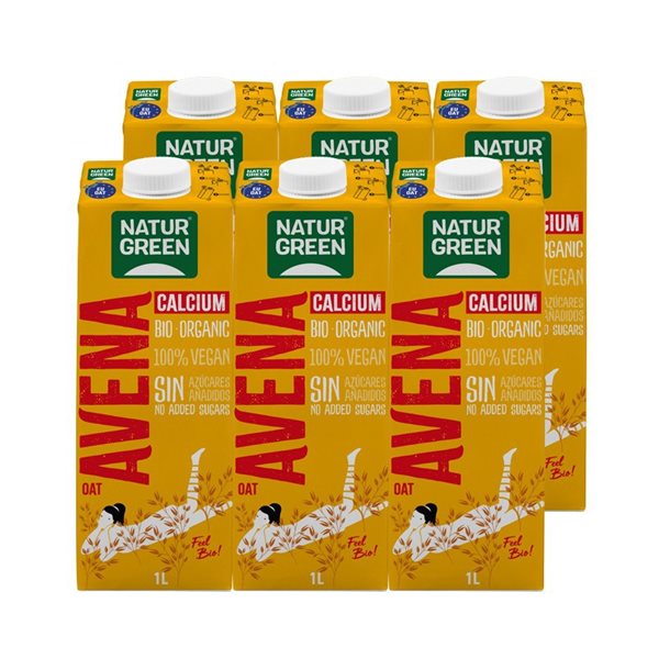 Hafermilch ohne Zucker Bio 6x1L Naturgreen-detalle