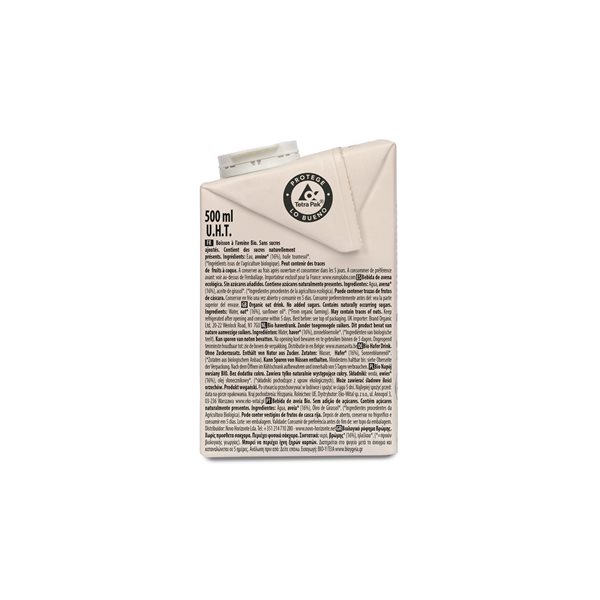 Bebida de Avena Sin Azúcares Añadidos Bio 500ml Ecomil-detalle