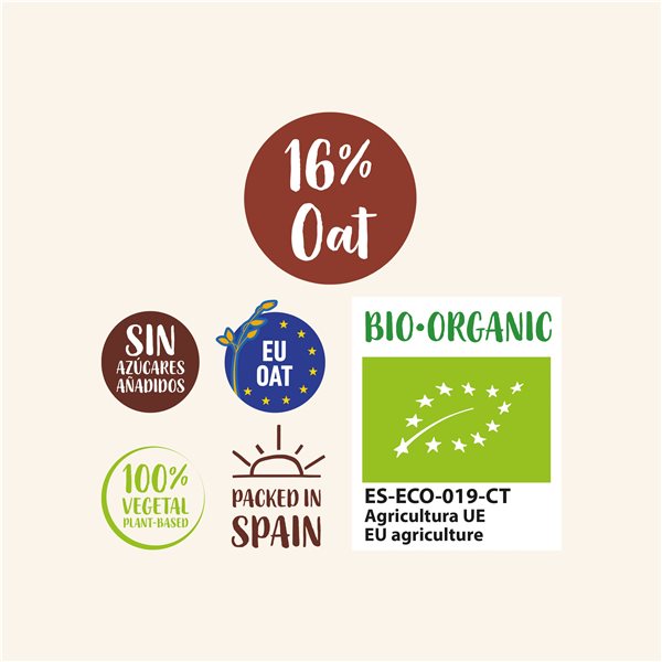 Bebida de Avena Sin Azúcares Añadidos Bio 500ml Ecomil-izquierda