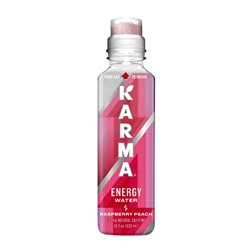 Bebida Energética Caja de 12 unidades Karma Botella Medium 50 cl Raspberry — Frambuesa, Peach — Melocotón