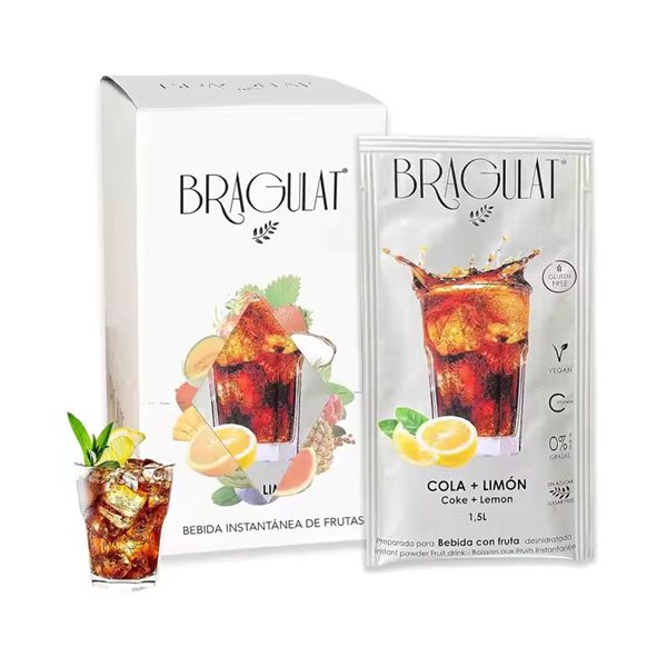Boisson soluble cola citron 15x9g Bragulat-lateral