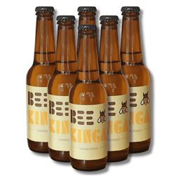 Étiquette originale Beekinga Romero - Pack de 6 petites bouteilles de 33cl