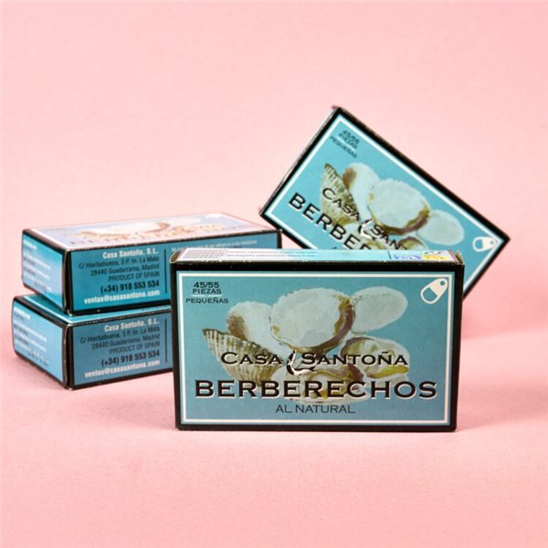 Berberechos al natural 45/55, Casa Santoña-detalle