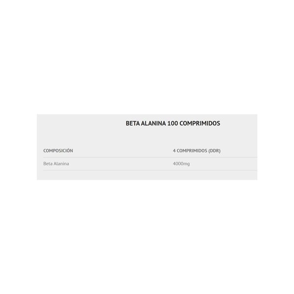 Bêta Alanine 1000 100 comprimés-detalle