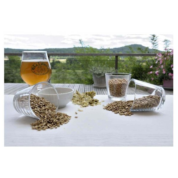 Bière La Lutine (blanche) Bio 33cl se traduce al alemán como:

Bier La Lutine (weiß) Bio 33cl-trasera