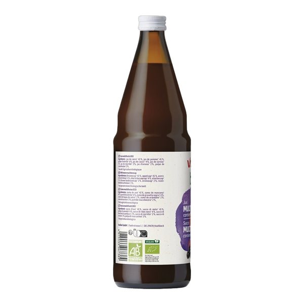 BioC Multifrucht Saft rot mit Vitamin C Bio 750ml Voelkel-lateral