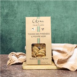Galletas Tomme des Pyrénées y Pimienta Negra.