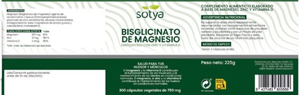 Magnesiumbisglycinat 750 mg 300 Kapseln-lateral