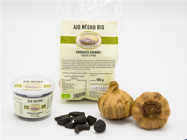 Black garlic BIO, Cloves 60g PET-lateral