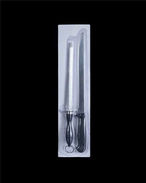 Packung mit Messer und Schleifer