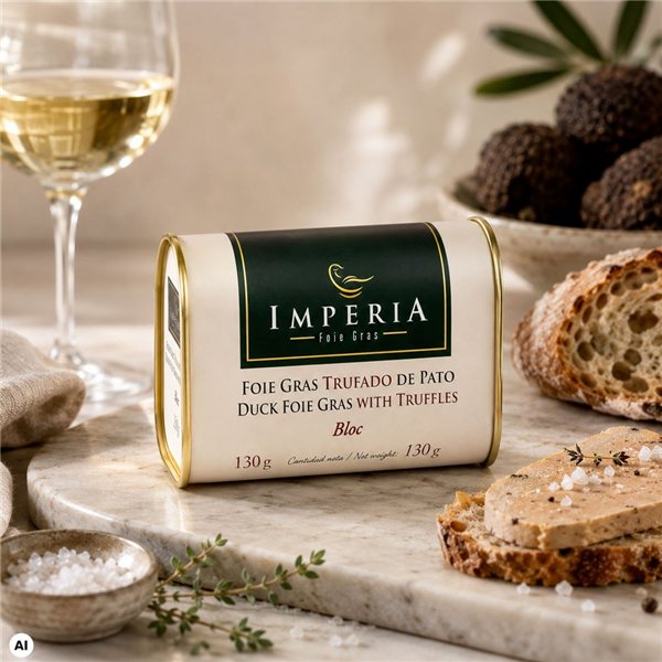 Bloc de Foie Gras de Canard Truffé Imperia 130g-detalle