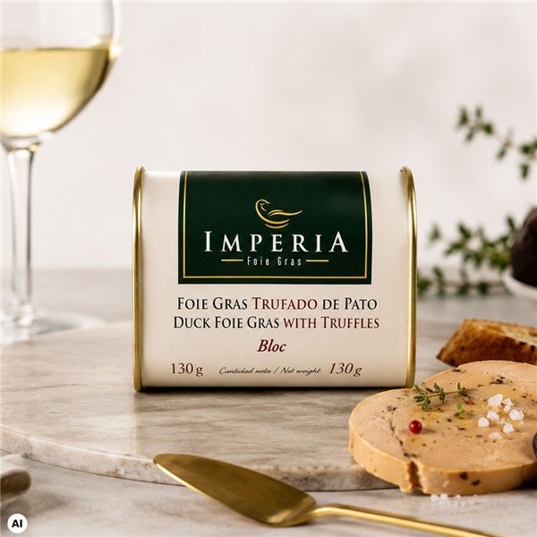 Bloc de Foie Gras de Canard Truffé Imperia 130g-lateral