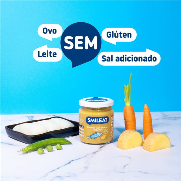 Boião de bacalhau com batatas e legumes-trasera