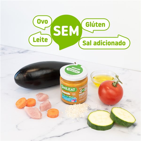 Bocaux de riz avec dinde et légumes-trasera