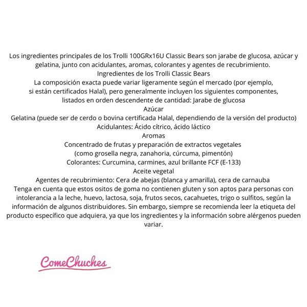 Bolsa 100Grx16Unidades Classic Bears-detalle