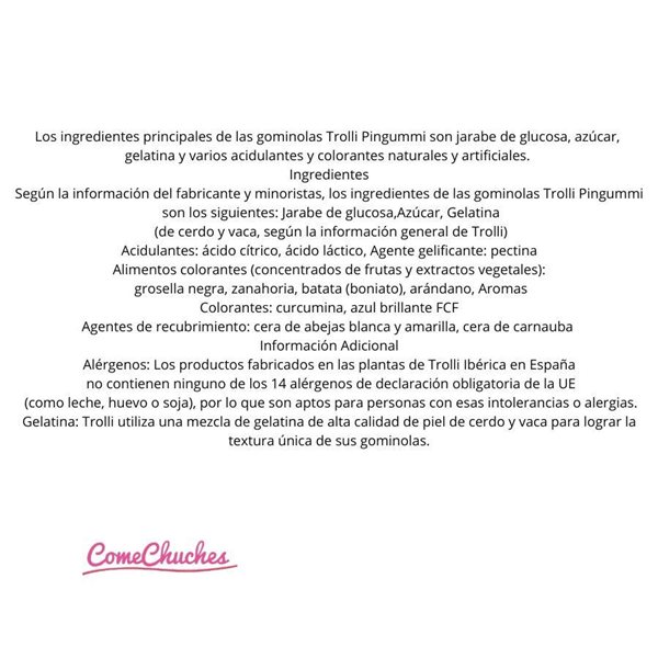 La traducción al alemán sería:

"Tüte 100g x 16 Einheiten Pingummi"-lateral