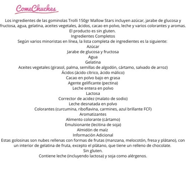 Sachet de 150g d'étoiles Mallow.-lateral