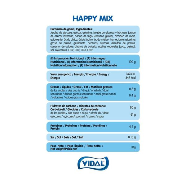 1Kg Bag of Happy Mix Sugar (Approximately 155 and 150 Units)-lateral