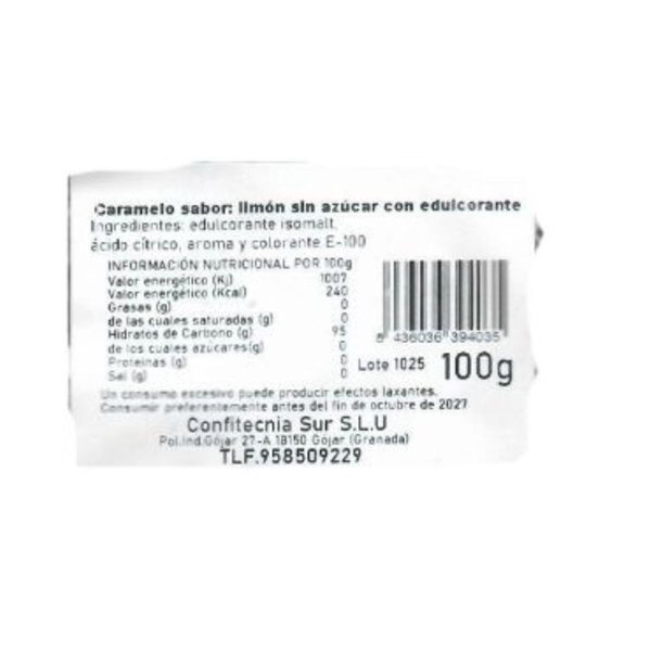 Bolsa de 100 Gramos Caramelo Limon Sin Azucar-detalle