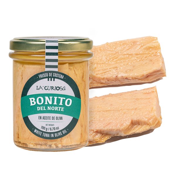 Bonito del norte en aceite de oliva - fresco de costera-detalle