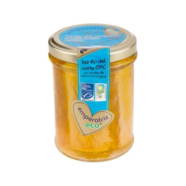 Bonito del Norte en aceite oliva Bio 212ml Emperatriz-lateral