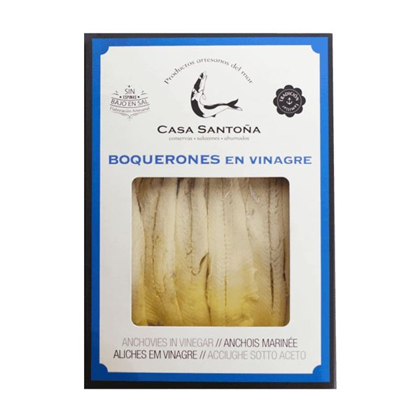 Boquerones extra en vinagre del Cantábrico, Casa Santoña-izquierda