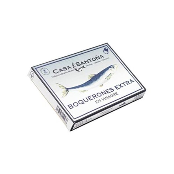 Boquerones extra en vinagre del Cantábrico, Casa Santoña-lateral