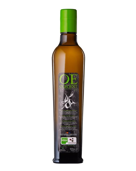 Botella Cristal 500ml Aceite de Oliva Virgen Extra-trasera