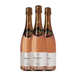 Bouvet Ladubay Rossignol Brut Crémant de Loire Cuvée, Rosé — Rosado Reserva 75 cl Espumoso Rosado (Caja de 3 unidades)
